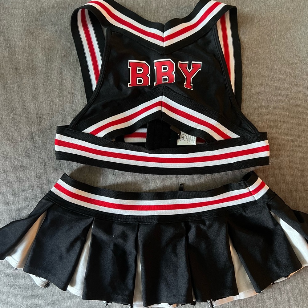 Fashion Nova Black and Red Cheerleader Costume